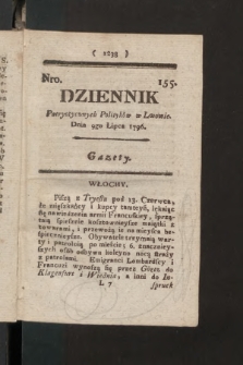 Dziennik Patryotycznych Politykow we Lwowie. 1796, nr 155