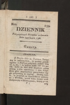 Dziennik Patryotycznych Politykow we Lwowie. 1796, nr 159