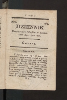 Dziennik Patryotycznych Politykow we Lwowie. 1796, nr 162