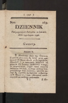 Dziennik Patryotycznych Politykow we Lwowie. 1796, nr 163