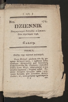 Dziennik Patryotycznych Politykow we Lwowie. 1796, nr 171