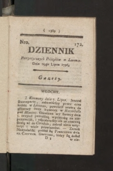 Dziennik Patryotycznych Politykow we Lwowie. 1796, nr 172