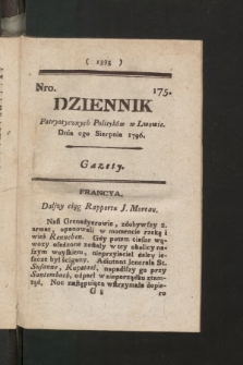 Dziennik Patryotycznych Politykow we Lwowie. 1796, nr 175