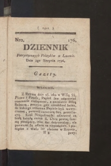 Dziennik Patryotycznych Politykow we Lwowie. 1796, nr 176