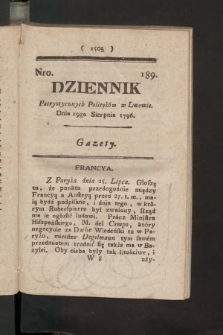 Dziennik Patryotycznych Politykow we Lwowie. 1796, nr 189