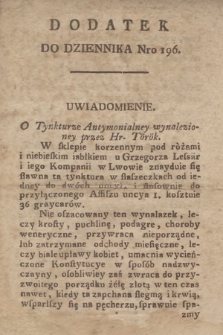Dziennik Patryotycznych Politykow we Lwowie. 1796, nr 196