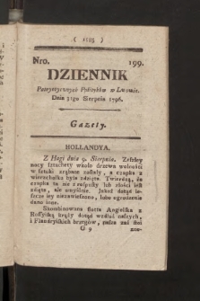 Dziennik Patryotycznych Politykow we Lwowie. 1796, nr 199
