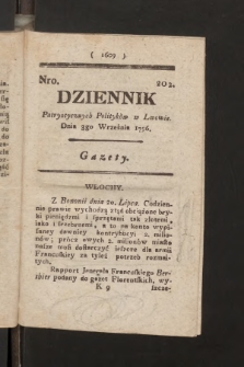 Dziennik Patryotycznych Politykow we Lwowie. 1796, nr 202