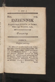 Dziennik Patryotycznych Politykow we Lwowie. 1796, nr 208