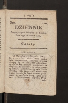 Dziennik Patryotycznych Politykow we Lwowie. 1796, nr 210
