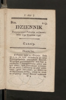 Dziennik Patryotycznych Politykow we Lwowie. 1796, nr 213