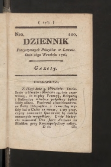 Dziennik Patryotycznych Politykow we Lwowie. 1796, nr 220