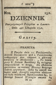 Dziennik Patryotycznych Politykow we Lwowie. 1796, nr 252