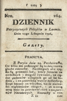 Dziennik Patryotycznych Politykow we Lwowie. 1796, nr 264