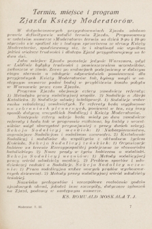 Moderator : dwumiesięcznik przeznaczony wyłącznie dla Księży Kierowników Sodalicyj Marjańskich. R. 5, 1933, T. 3, z. 4