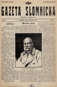 Gazeta Słomnicka. 1915, nr 1