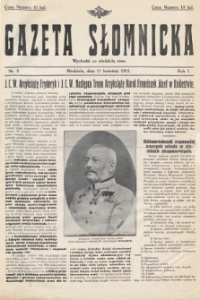 Gazeta Słomnicka. 1915, nr 2