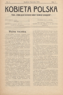 Kobieta Polska : pismo „Stowarzyszeń Katolickich Kobiet i Dziewcząt Pracujących". 1916, nr 5