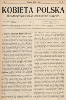 Kobieta Polska : pismo „Stowarzyszeń Katolickich Kobiet i Dziewcząt Pracujących". 1916, nr 6