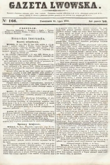 Gazeta Lwowska. 1851, nr 166