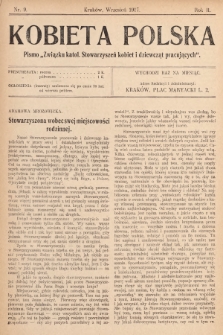 Kobieta Polska : pismo „Związku katolickich Stowarzyszeń kobiet i dziewcząt pracujących". 1917, nr 9