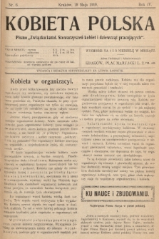 Kobieta Polska : pismo „Związku katolickich Stowarzyszeń kobiet i dziewcząt pracujących". 1919, nr  6