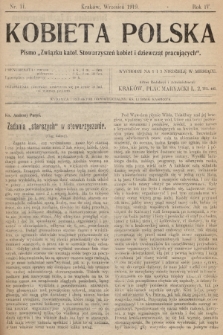 Kobieta Polska : pismo „Związku katolickich Stowarzyszeń kobiet i dziewcząt pracujących". 1919, nr  11