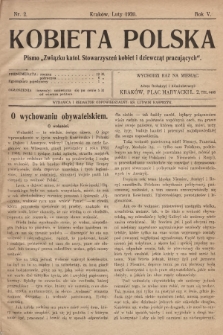 Kobieta Polska : pismo „Związku katolickich Stowarzyszeń kobiet i dziewcząt pracujących". 1920, nr  2