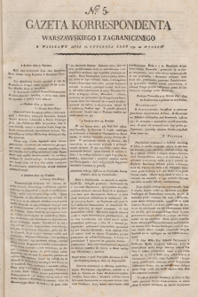 Gazeta Korrespondenta Warszawskiego i Zagranicznego. 1798, nr 5