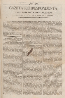 Gazeta Korrespondenta Warszawskiego i Zagranicznego. 1798, nr 40