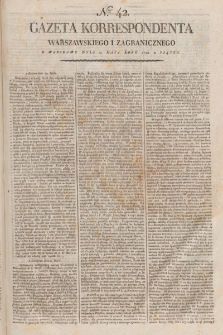 Gazeta Korrespondenta Warszawskiego i Zagranicznego. 1798, nr 42