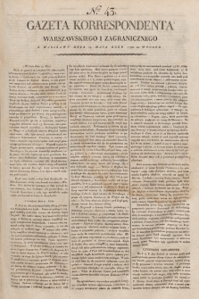 Gazeta Korrespondenta Warszawskiego i Zagranicznego. 1798, nr 43