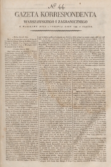 Gazeta Korrespondenta Warszawskiego i Zagranicznego. 1798, nr 44