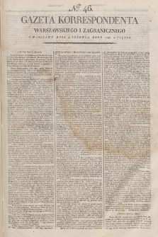 Gazeta Korrespondenta Warszawskiego i Zagranicznego. 1798, nr 46