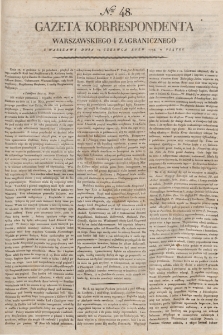 Gazeta Korrespondenta Warszawskiego i Zagranicznego. 1798, nr 48