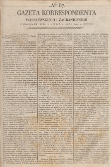 Gazeta Korrespondenta Warszawskiego i Zagranicznego. 1798, nr 67