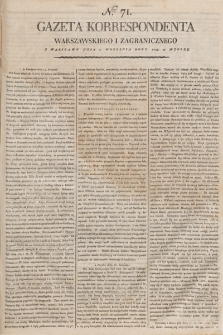 Gazeta Korrespondenta Warszawskiego i Zagranicznego. 1798, nr 71