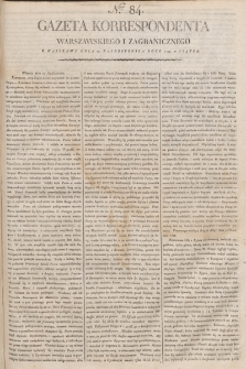 Gazeta Korrespondenta Warszawskiego i Zagranicznego. 1798, nr 84