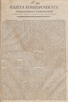 Gazeta Korrespondenta Warszawskiego i Zagranicznego. 1798, nr 94