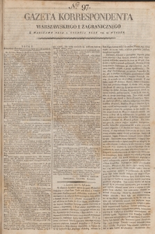 Gazeta Korrespondenta Warszawskiego i Zagranicznego. 1798, nr 97