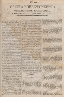 Gazeta Korrespondenta Warszawskiego i Zagranicznego. 1798, nr 100