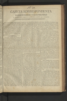 Gazeta Korrespondenta Warszawskiego i Zagranicznego. 1799, nr 50