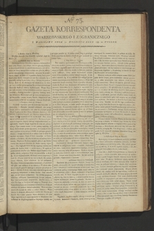 Gazeta Korrespondenta Warszawskiego i Zagranicznego. 1799, nr 73