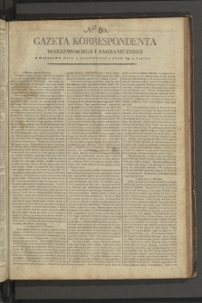 Gazeta Korrespondenta Warszawskiego i Zagranicznego. 1799, nr 80