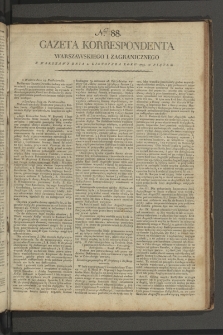 Gazeta Korrespondenta Warszawskiego i Zagranicznego. 1799, nr 88