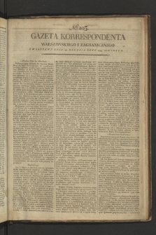 Gazeta Korrespondenta Warszawskiego i Zagranicznego. 1799, nr 103