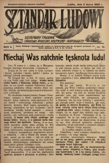 Sztandar Ludowy : ilustrowany tygodnik oświatowy, społeczny, polityczny i gospodarczy. 1925, nr 10