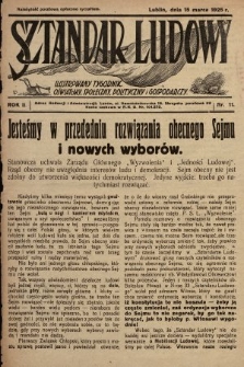 Sztandar Ludowy : ilustrowany tygodnik oświatowy, społeczny, polityczny i gospodarczy. 1925, nr 11