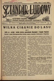 Sztandar Ludowy : ilustrowany tygodnik oświatowy, społeczny, polityczny i gospodarczy. 1925, nr 20