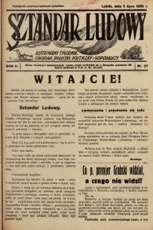 Sztandar Ludowy : ilustrowany tygodnik oświatowy, społeczny, polityczny i gospodarczy. 1925, nr 27
